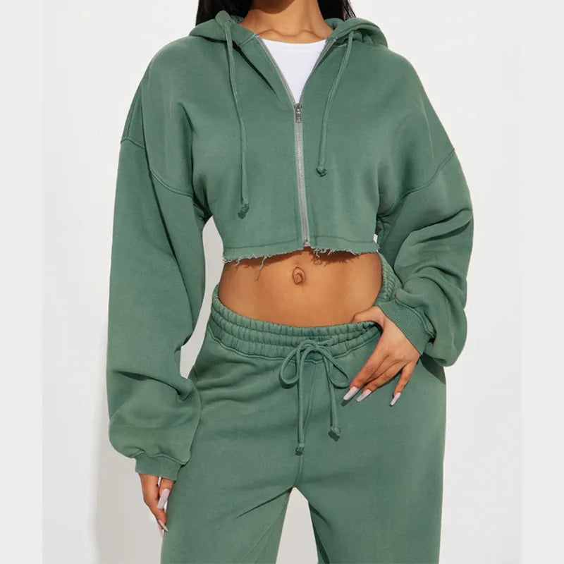 Fashion – Conjunto deportivo con capucha y pantalón