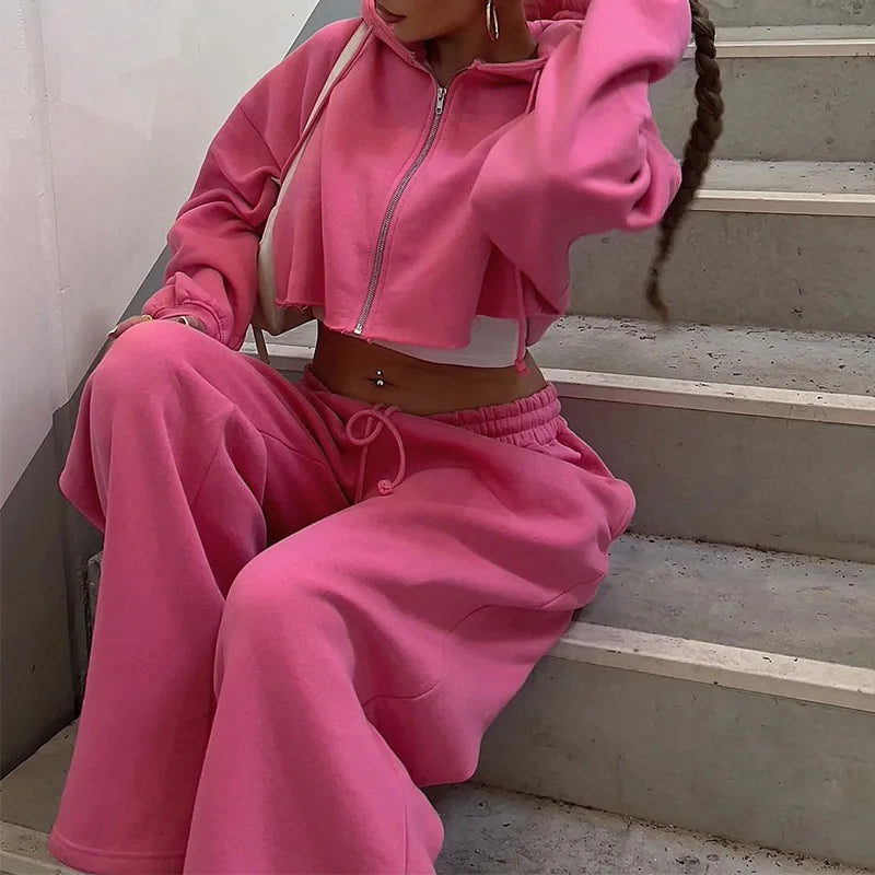 Fashion – Conjunto deportivo con capucha y pantalón