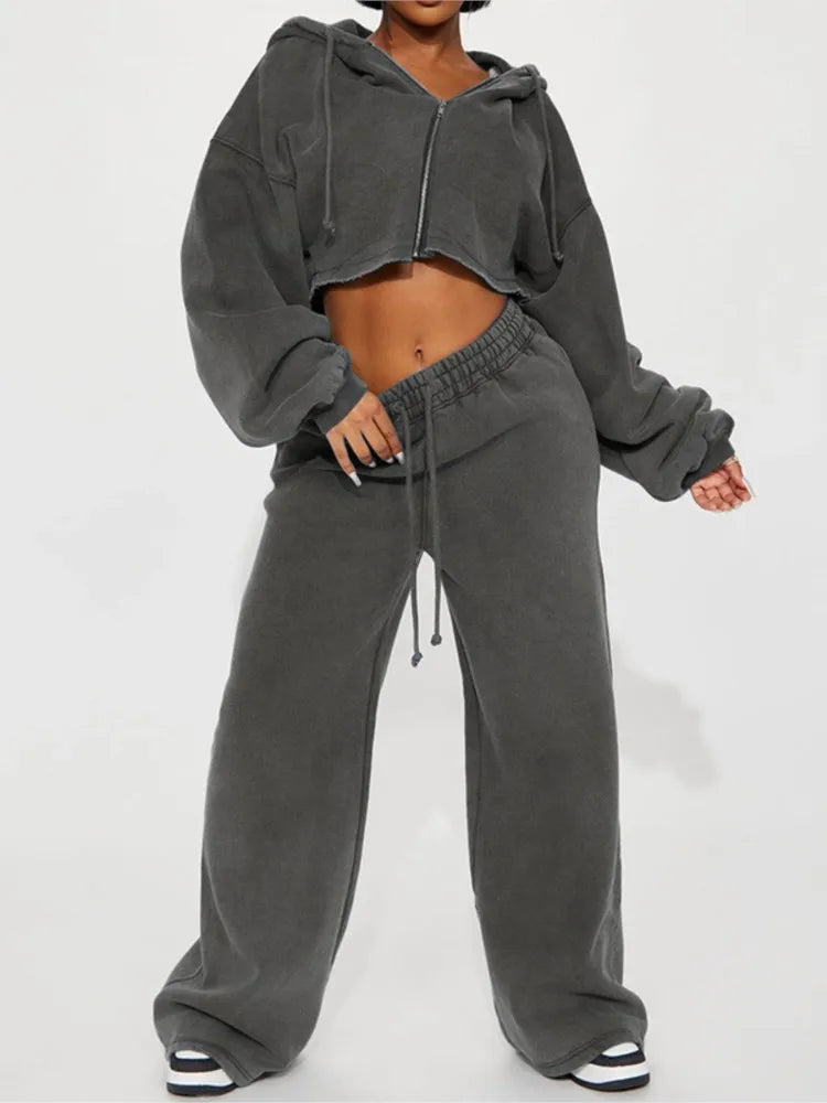Fashion – Conjunto deportivo con capucha y pantalón