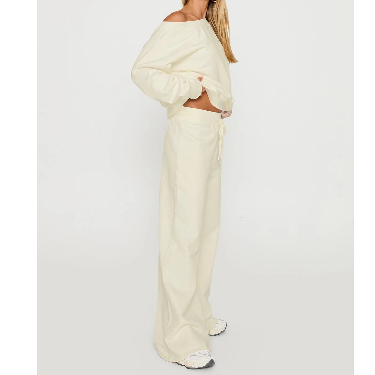 Conjunto de dos piezas – Sudadera y pantalón palazzo