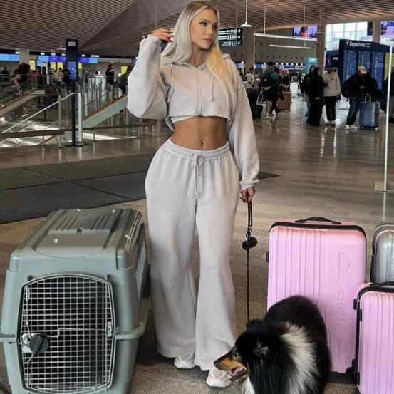 Fashion – Conjunto deportivo con capucha y pantalón