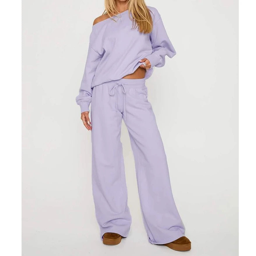Conjunto de dos piezas – Sudadera y pantalón palazzo