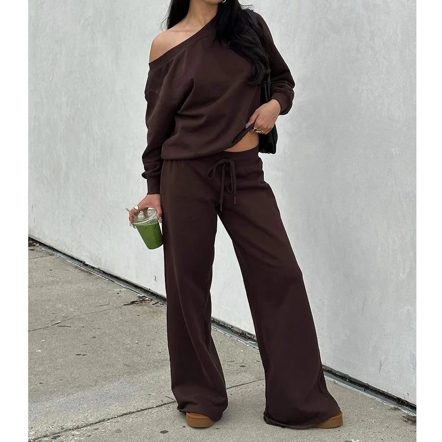 Conjunto de dos piezas – Sudadera y pantalón palazzo