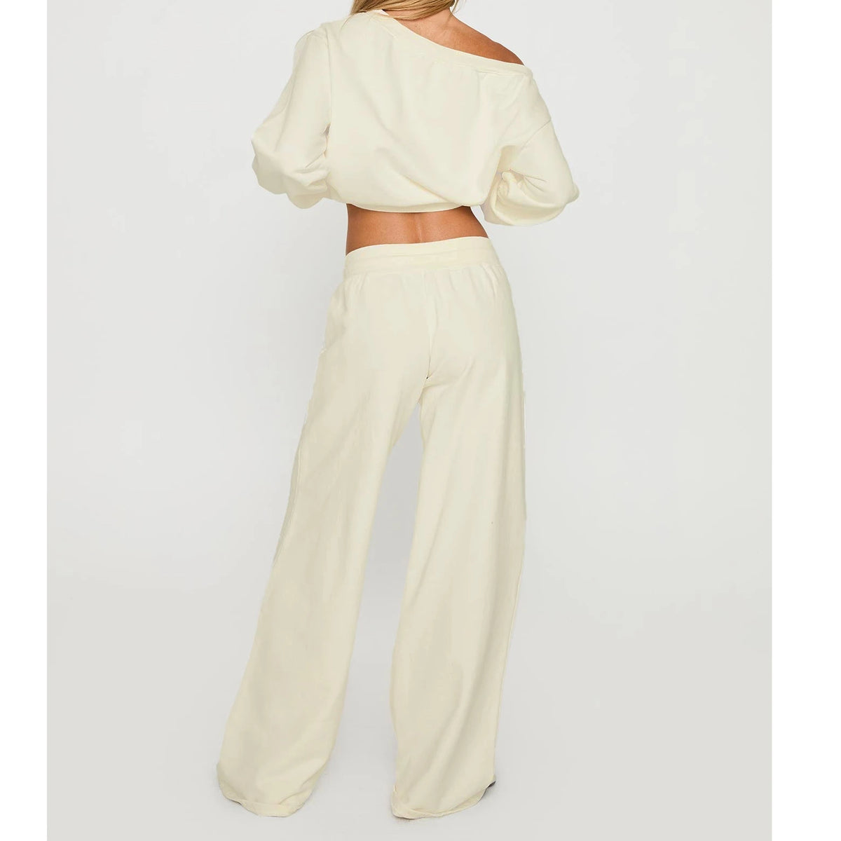 Conjunto de dos piezas – Sudadera y pantalón palazzo